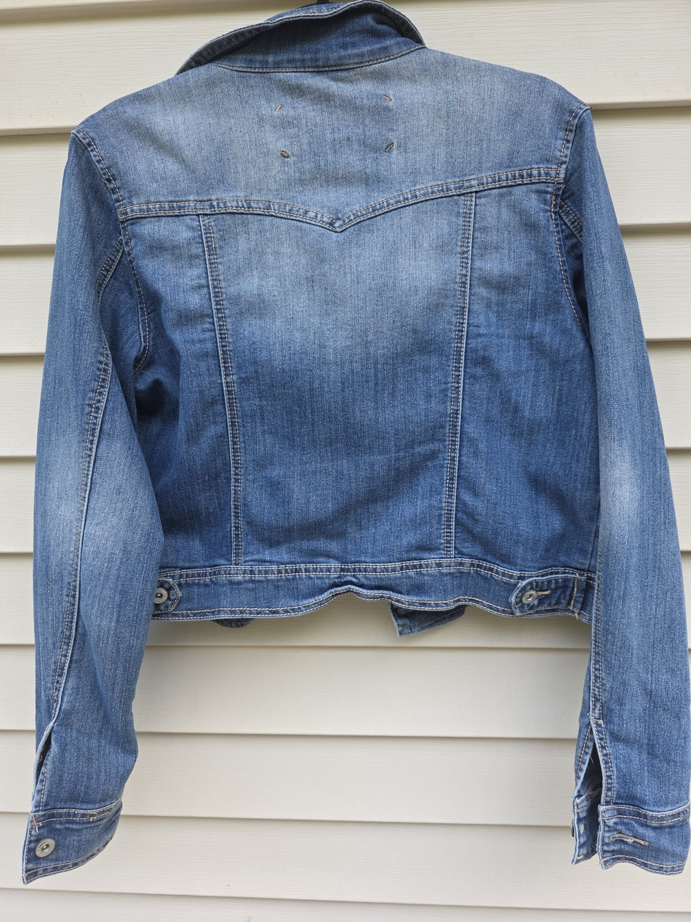 Maurices Light Blue Denim Jacket - Women's Cropped Jean Jacket - Picture 3 of 4